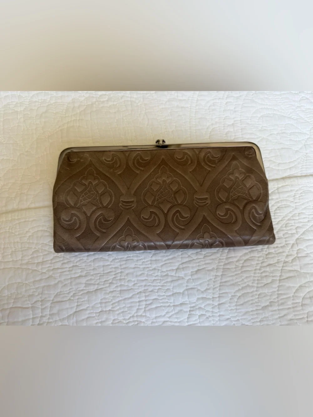 Hobo Lauren Clutch wallet embossed